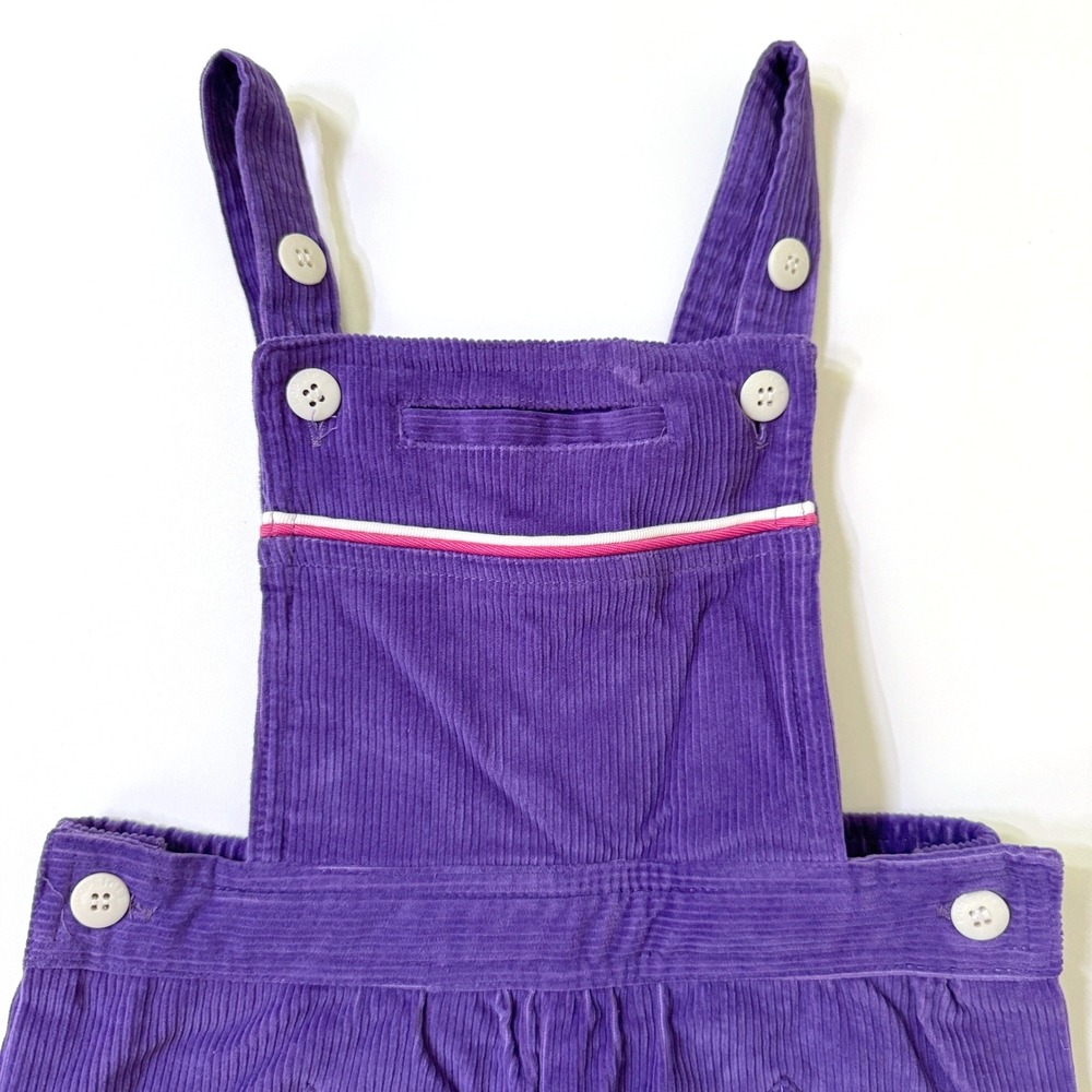 Vintage 90's Popsicle Brand Kids Overalls Bibs Sz 3 Purple Corduroy Knee Pockets - Picture 3 of 5